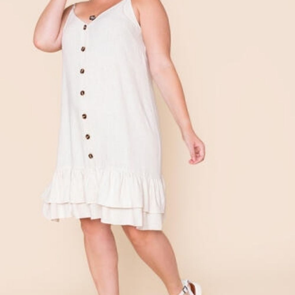 Button front mini dress - Picture 3 of 7